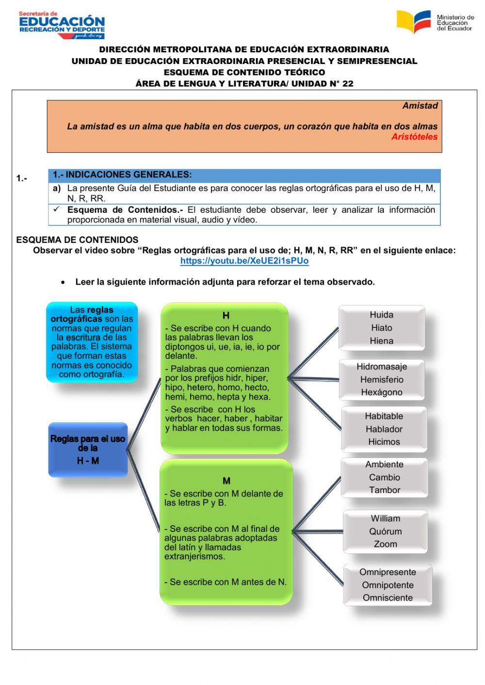 Lengua y Literatura Unidad 22