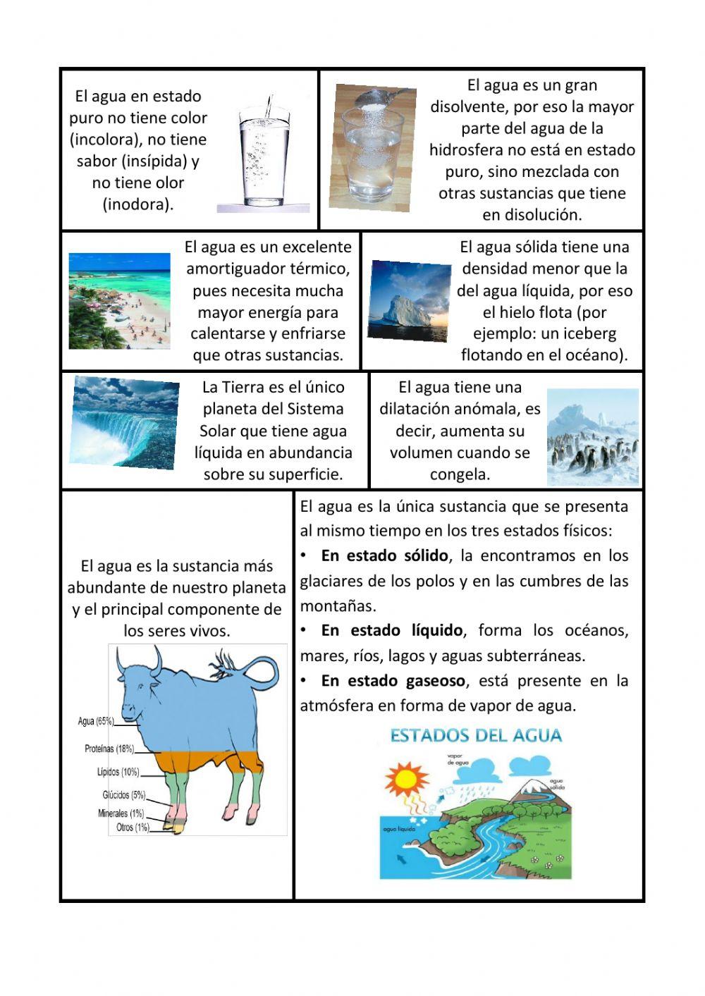 Características del agua