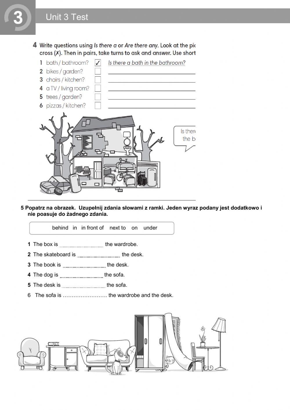 English Class A1 Unit 3Test