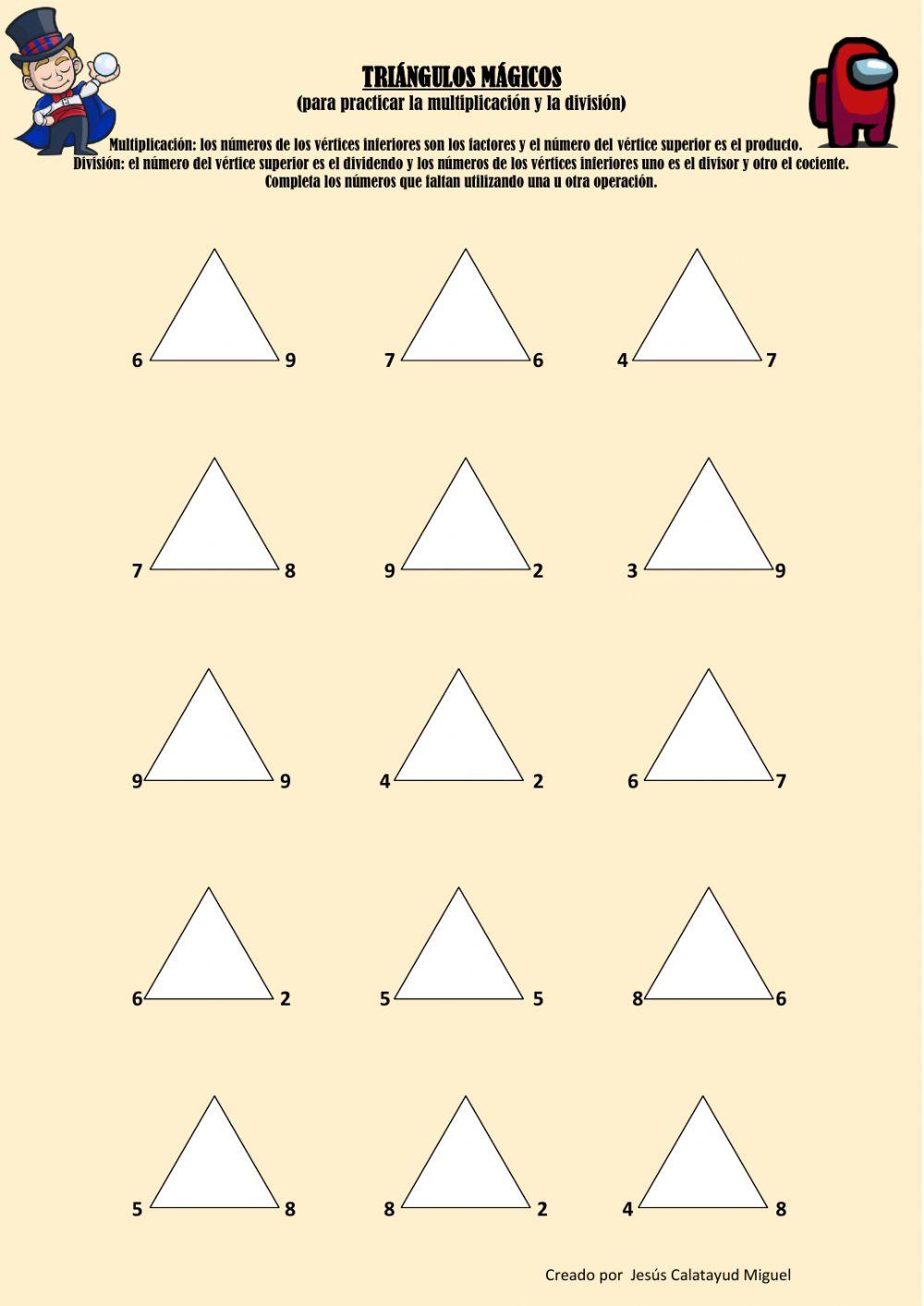 Triángulos mágicos