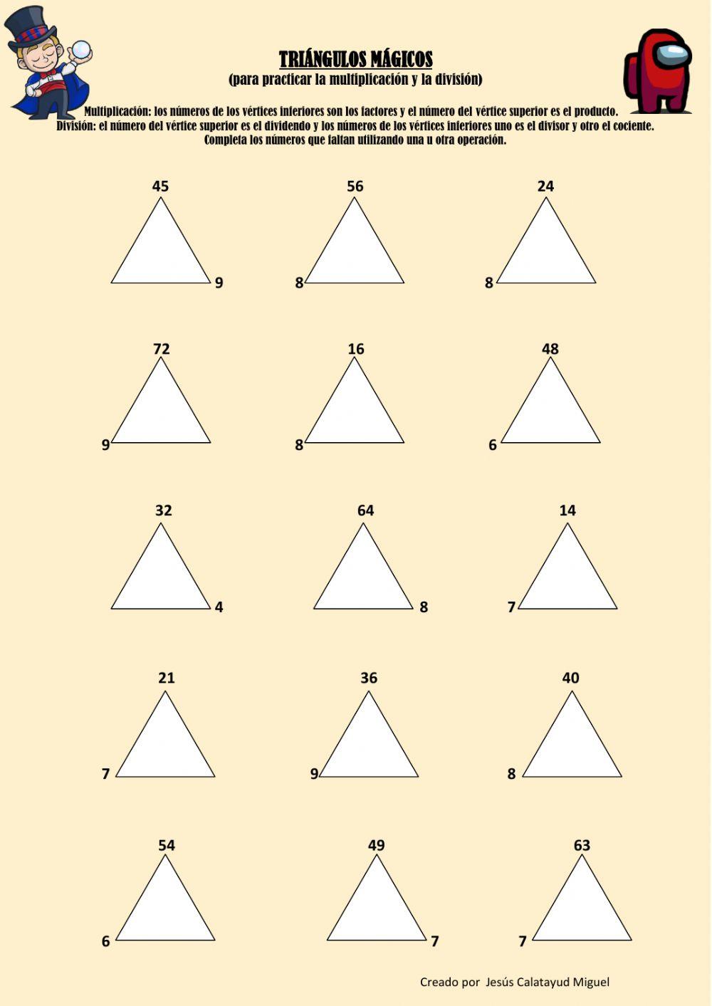 Triángulos mágicos