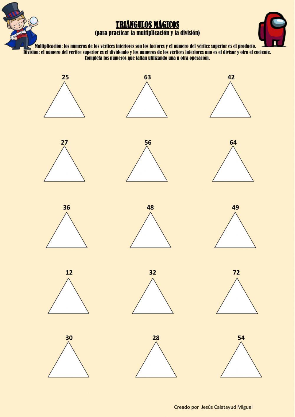 Triángulos mágicos