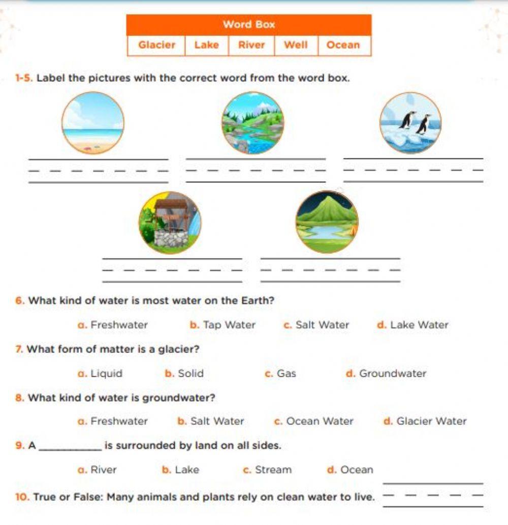 Oceans,rivers and lakes