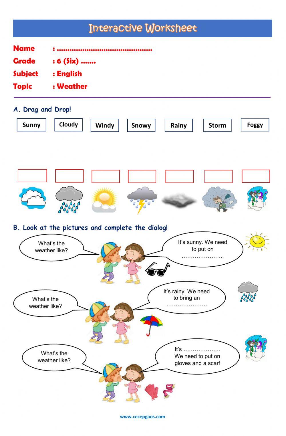 LKS Interaktif Bahasa Inggris tentang Weather
