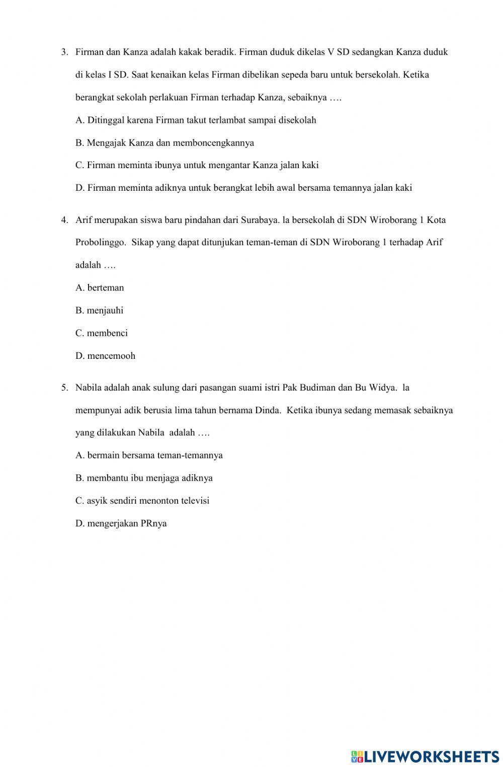 LKPD Kelas 6 PKn Nilai-Nilai Pancasila