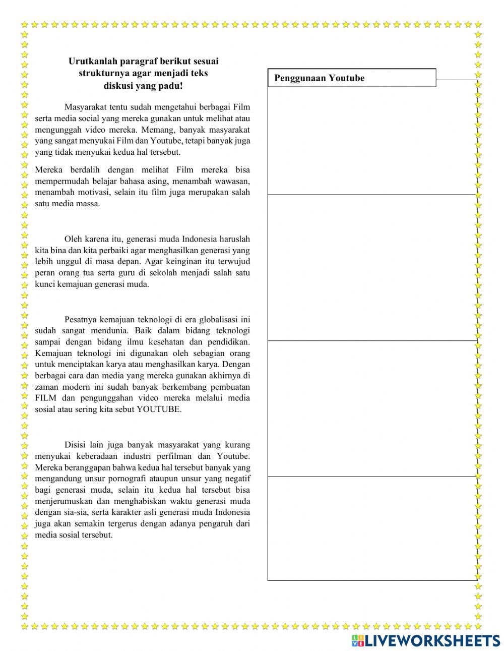 LATIHAN KD 3.9 dan 3.10 TEKS DISKUSI