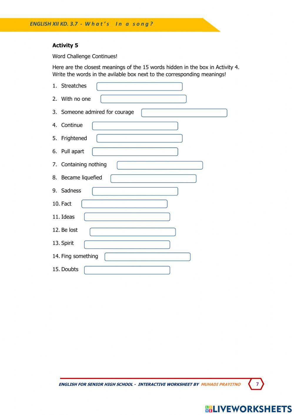 Lkpd bing kls xii kd 3.7 - song part 2