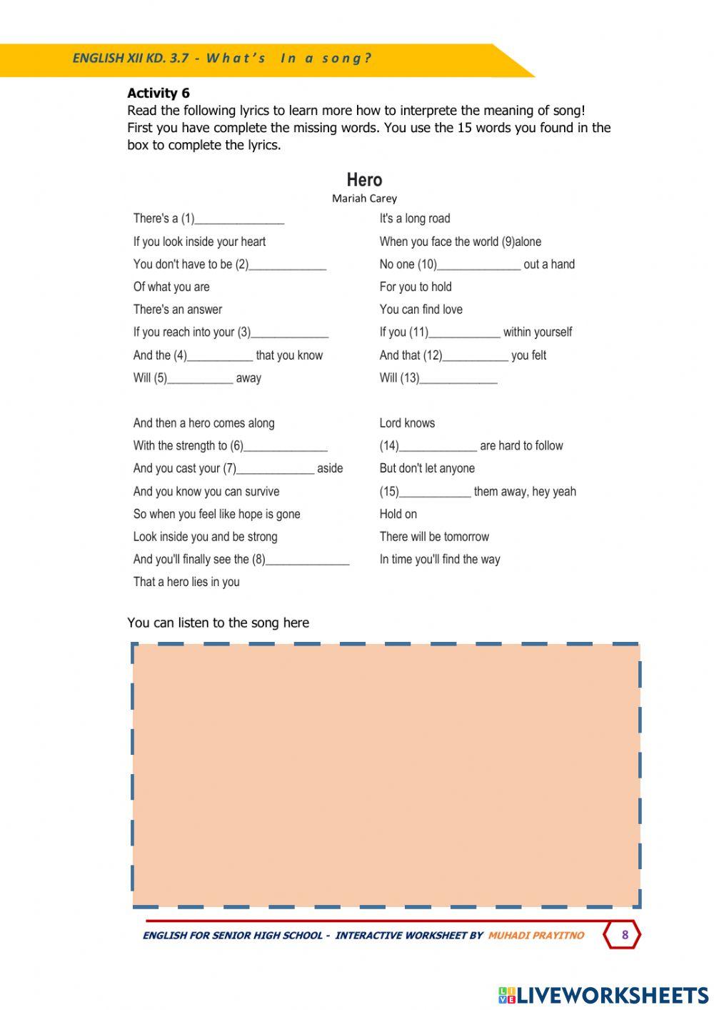 Lkpd bing kls xii kd 3.7 - song part 2