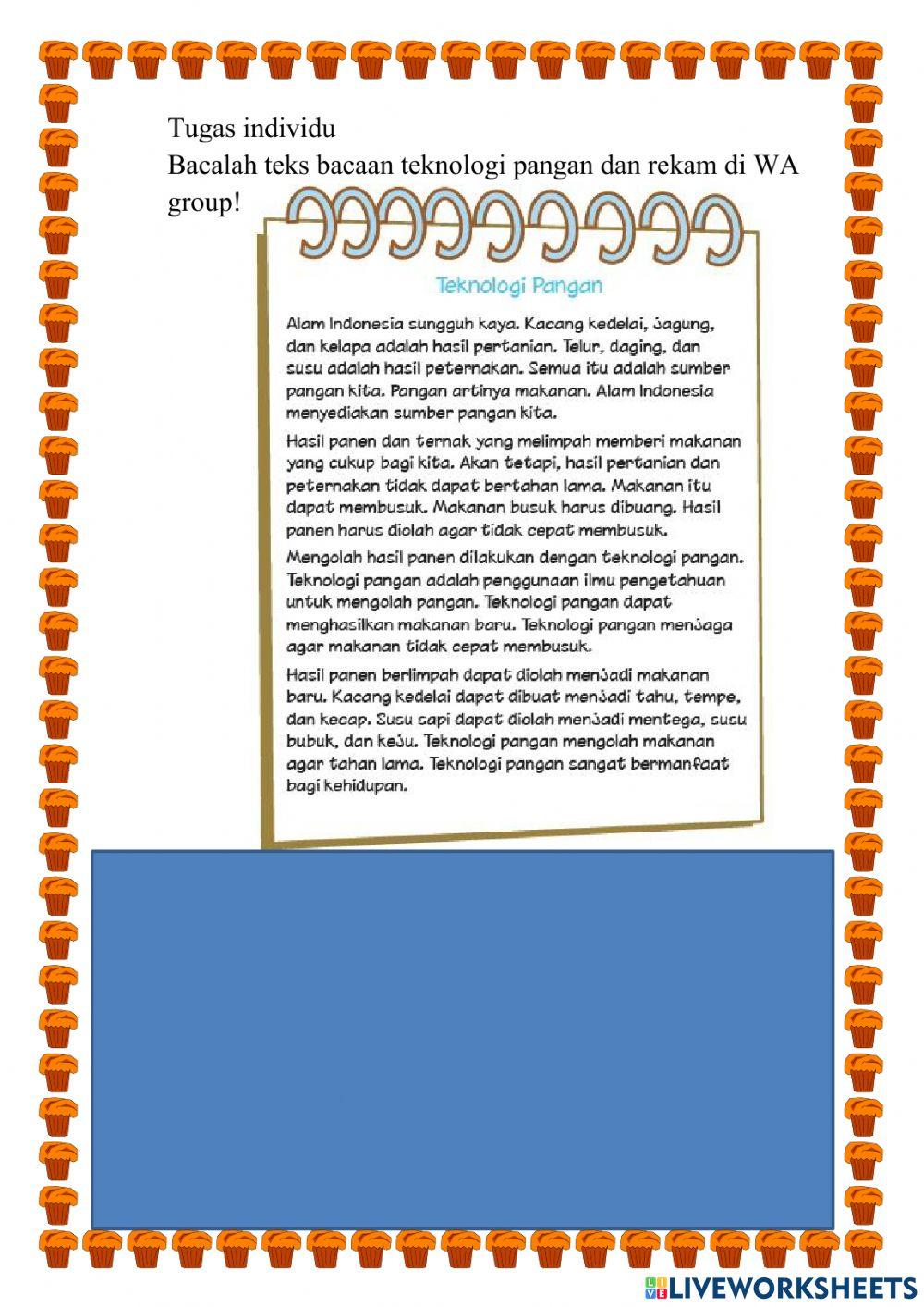 Lembar kerja teknologi pangan
