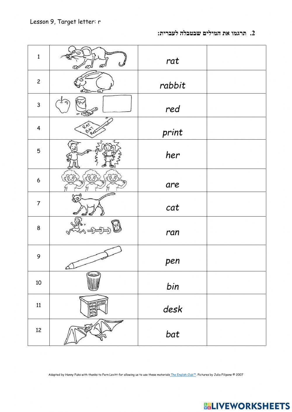 Reading Program - Lesson 8 - Rr