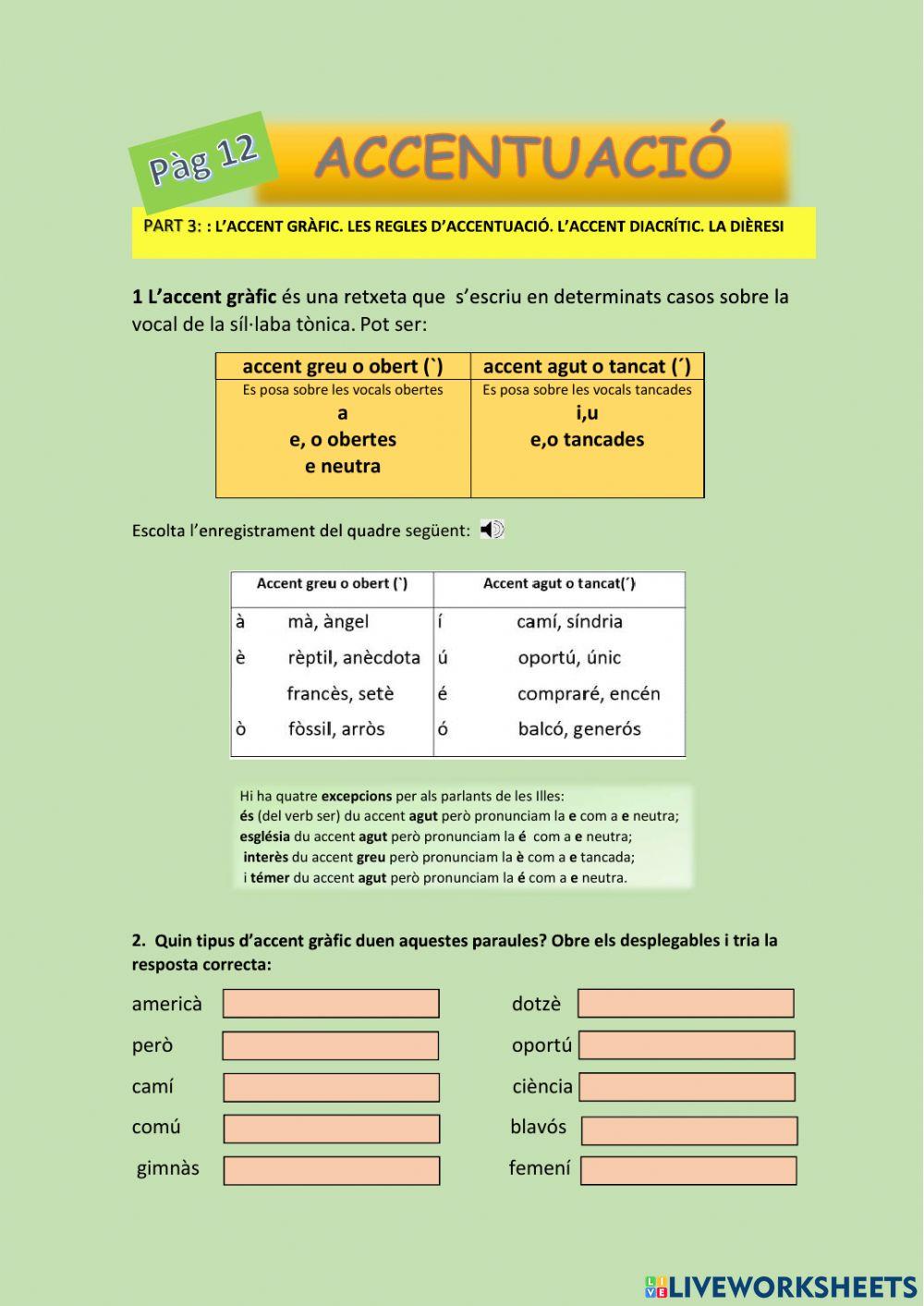ACCENTUACIÓ Part 3. pàg 12