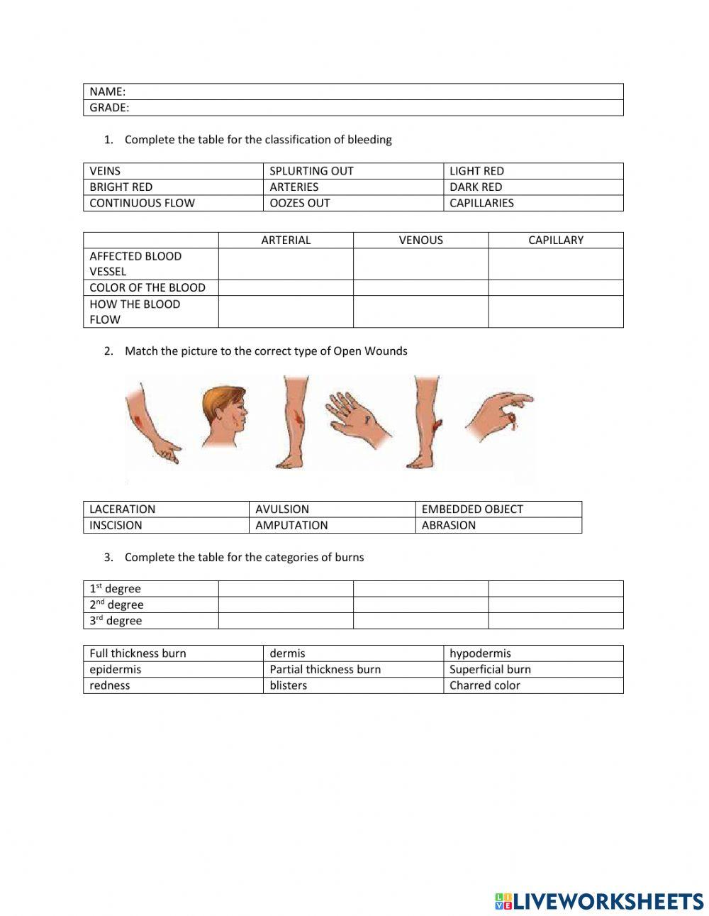 Core Wounds Worksheet Worksheet Wound And Ostomies 2 Core Wounds Worksheet Worksheet Wound And Ostomies 2