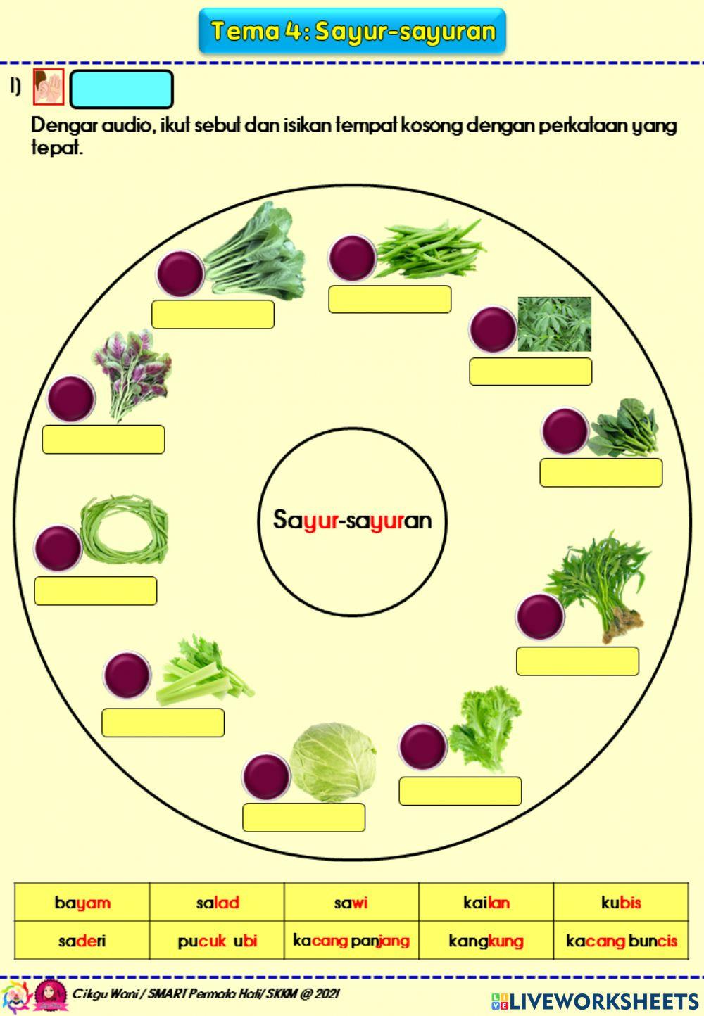 Bijak Kata: Sayur-sayuran
