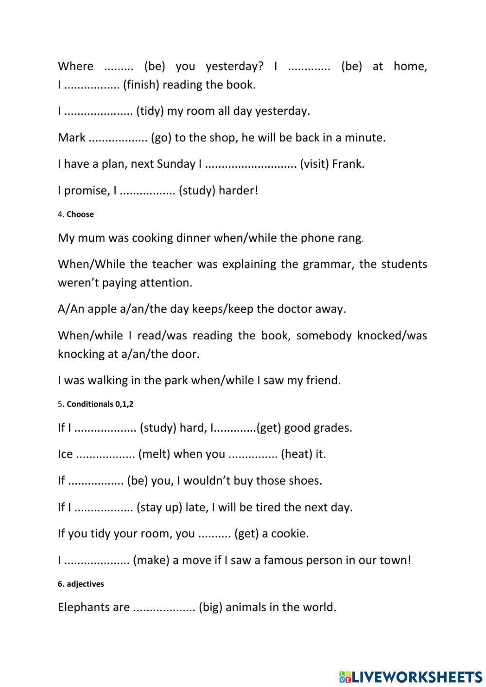 Grammar test Grammar test