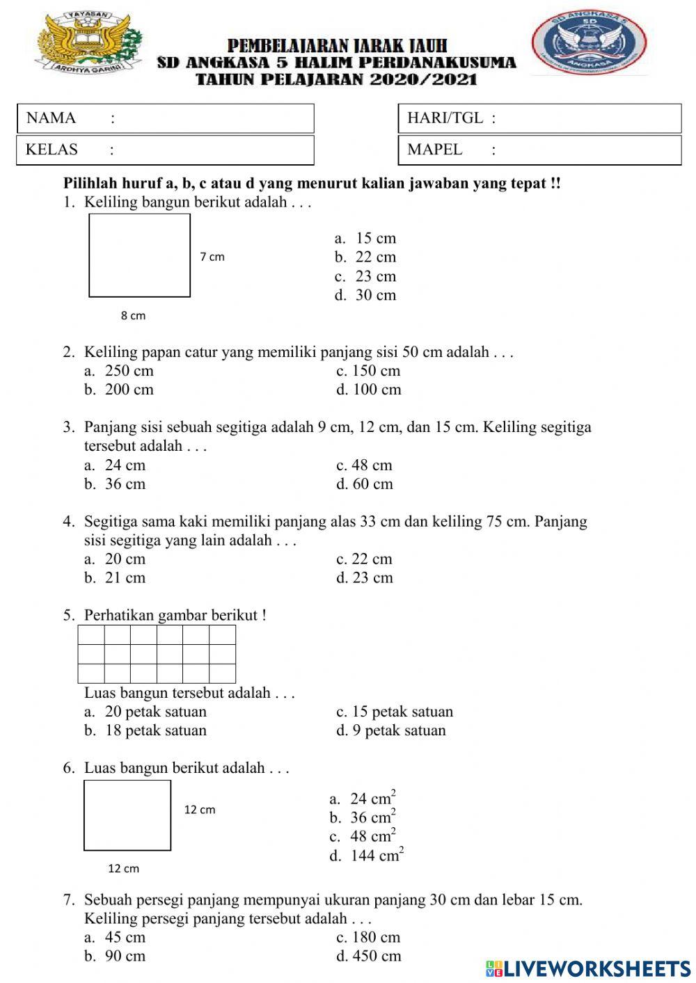 Latihan soal pts mtk bab 6 (lat 1-4)