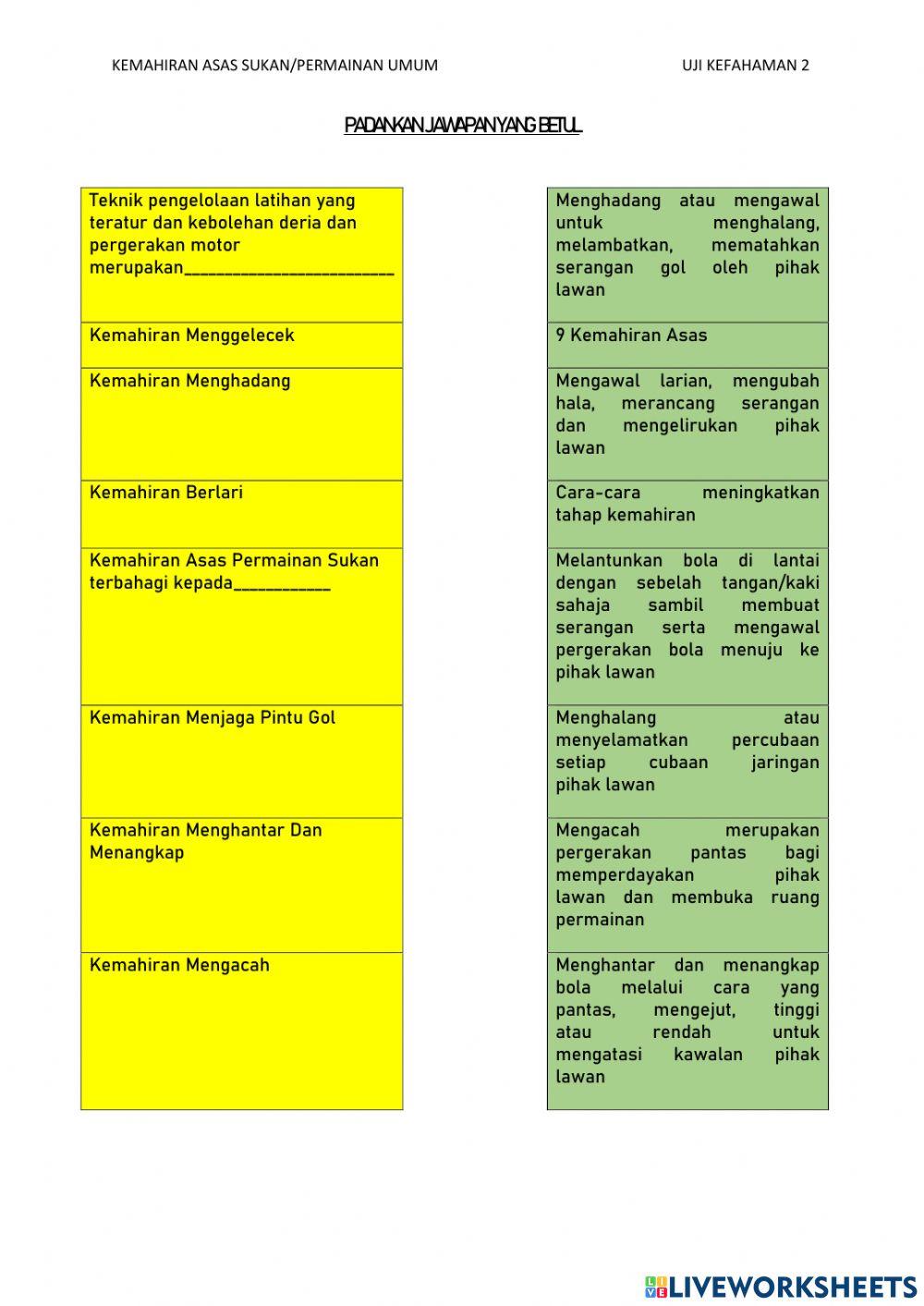 Kemahiran asas sukan permainan