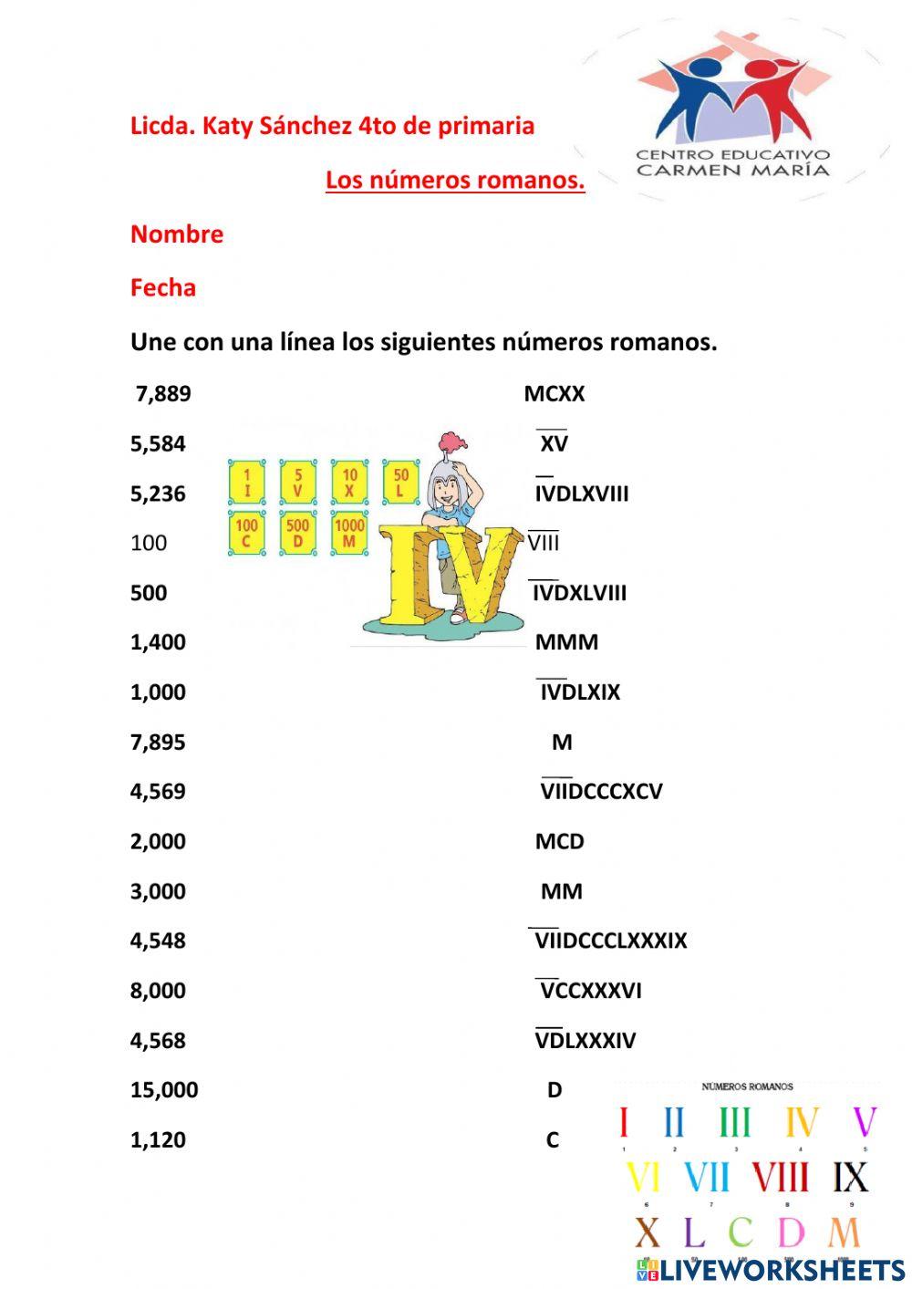 Los nùmeros  romanos