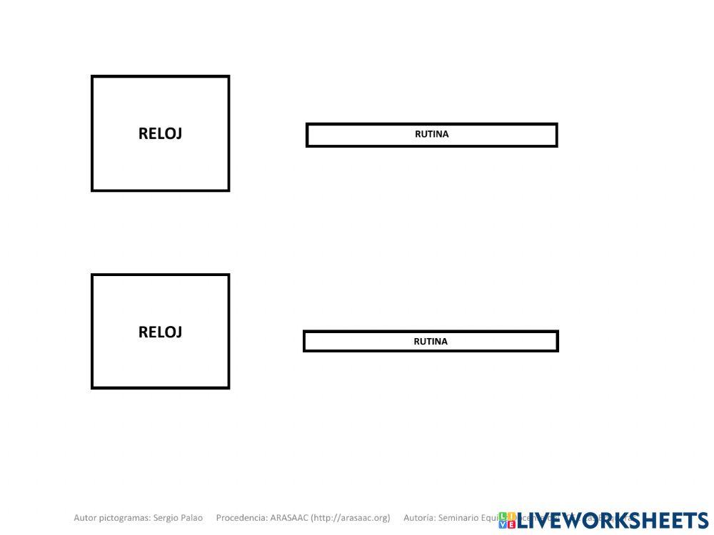 Material TEACHH rutinas y hora casa