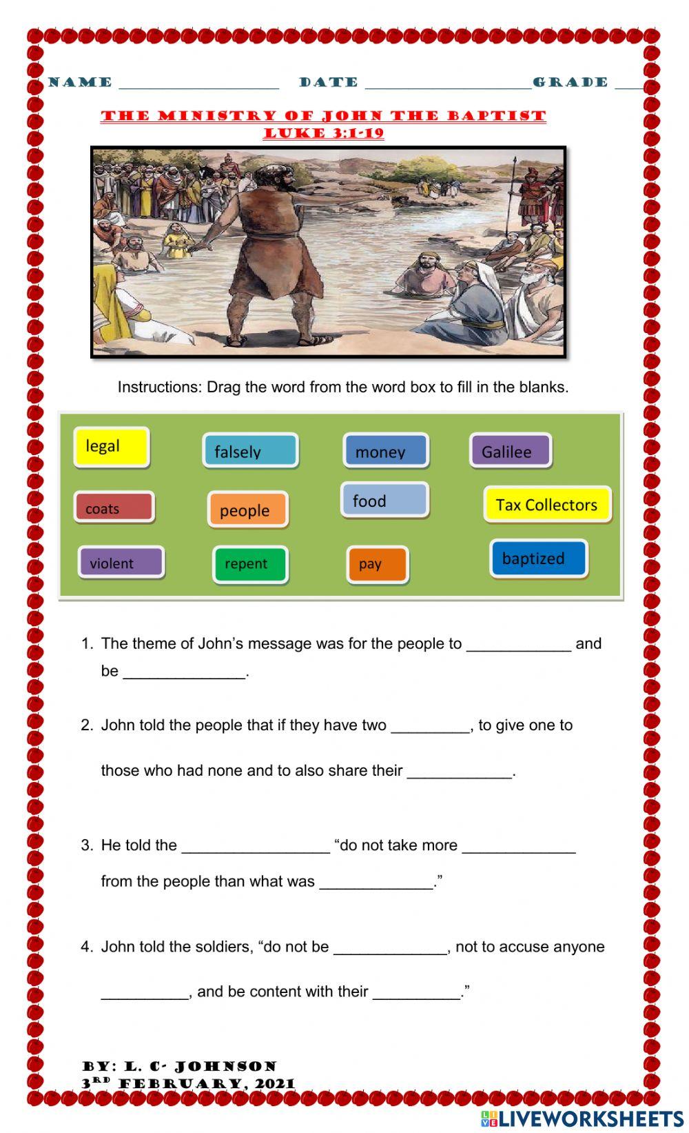 The Ministry of John the Baptist Pt. 2