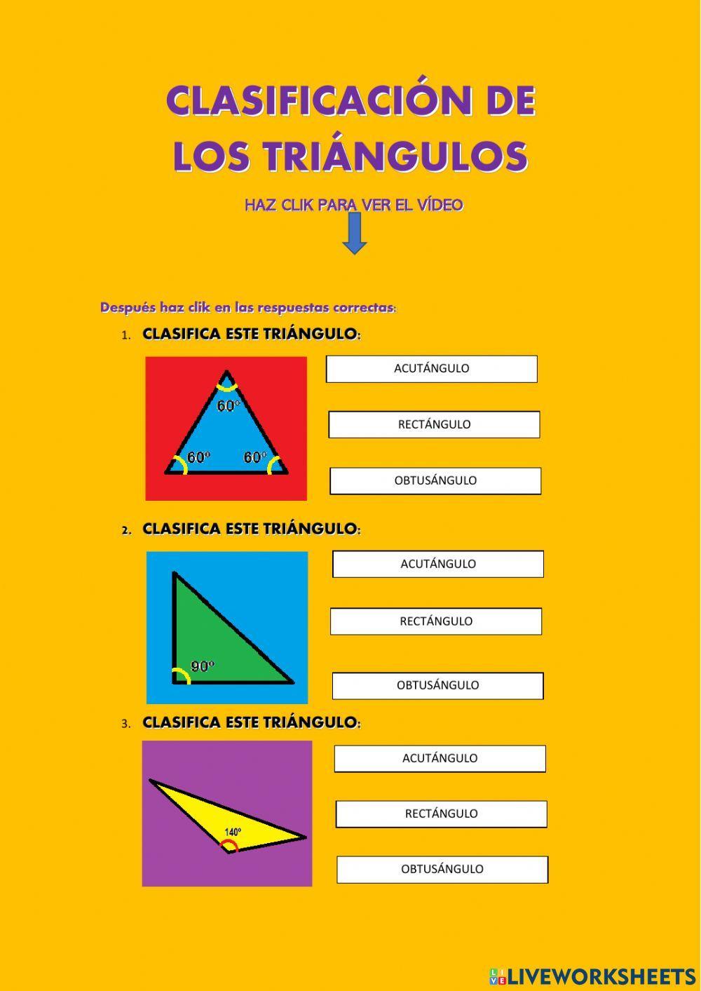 Clasificación de los triángulos