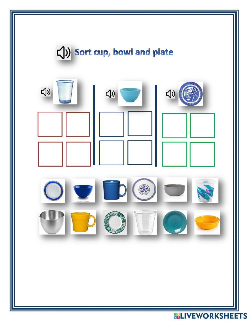 Sort cup, bowl and plate - 1.01 - DC