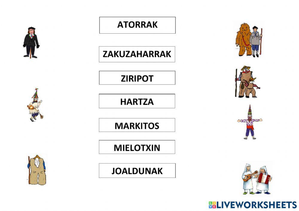 Euskal herriko inauteriak: pertsonaiak