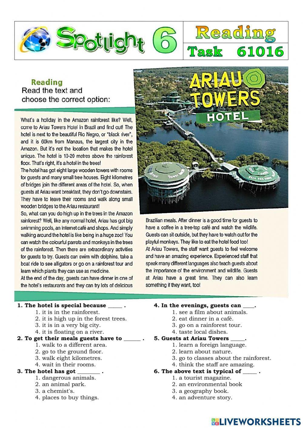 Spotlight 6 Task 61016