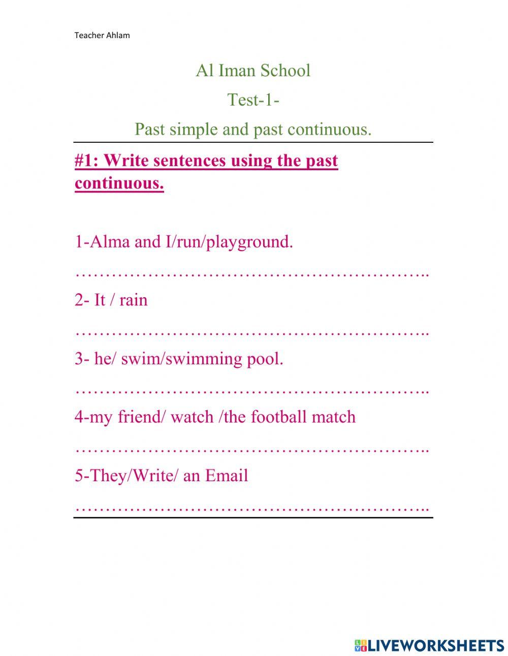 Past simple and past continuous