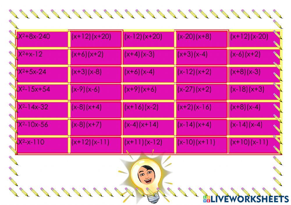 Trinomio segundo grado