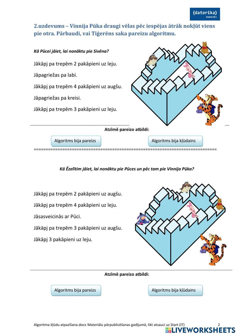 Algoritma kļūdu atpazīšana