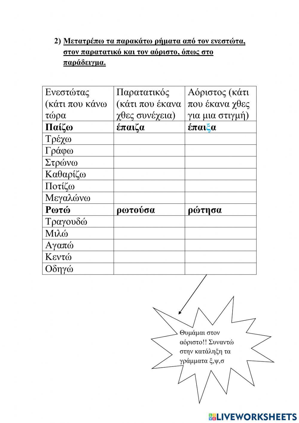 Ρήματα Ρήματα
