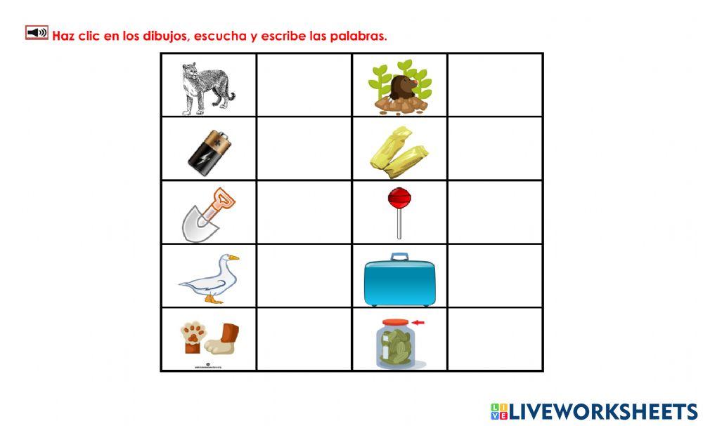 Palabras y Dibujos 1