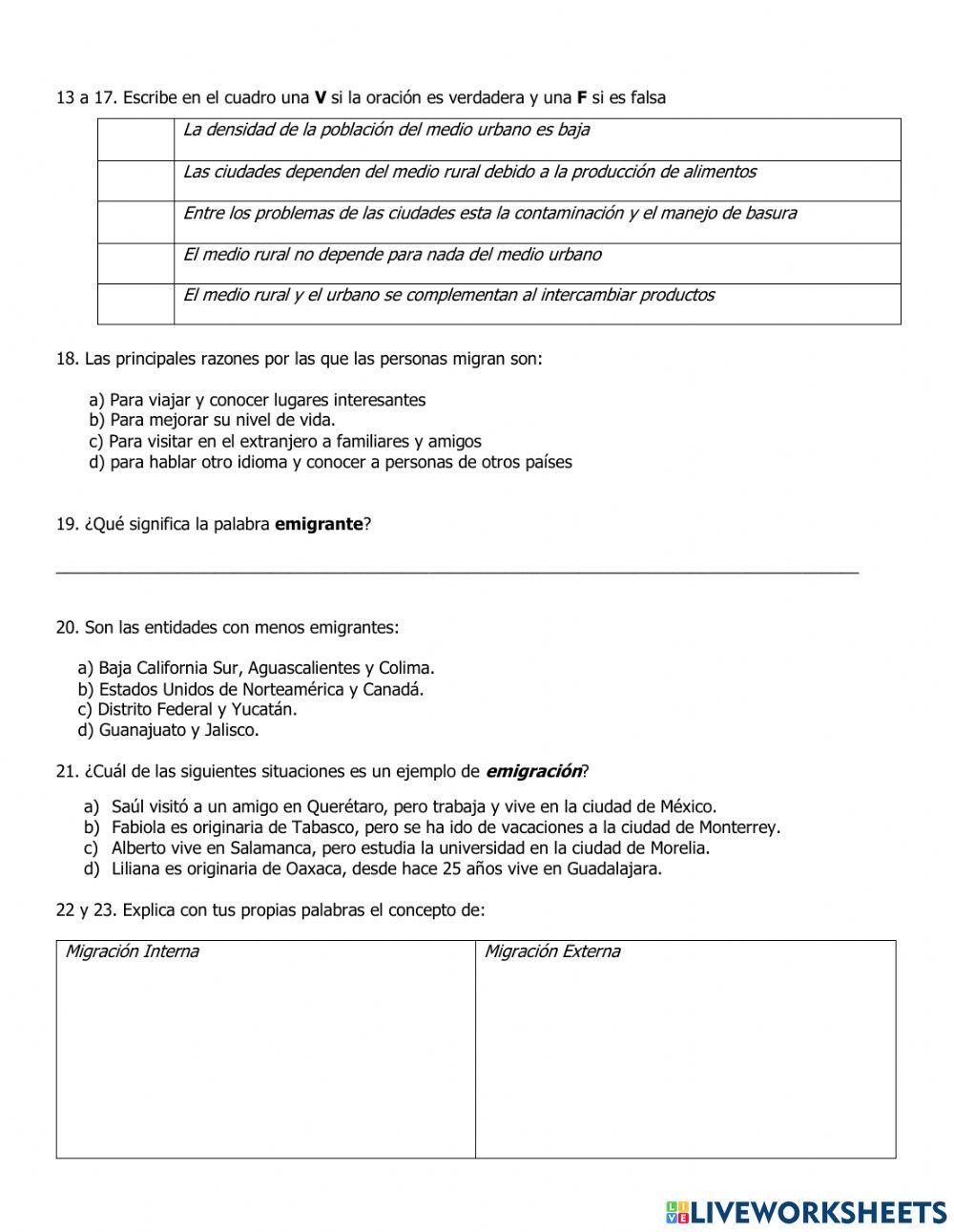 Examen de Geografía