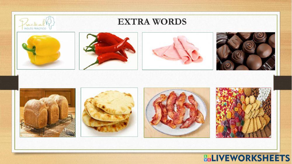 Vocabulary test - food - part 2