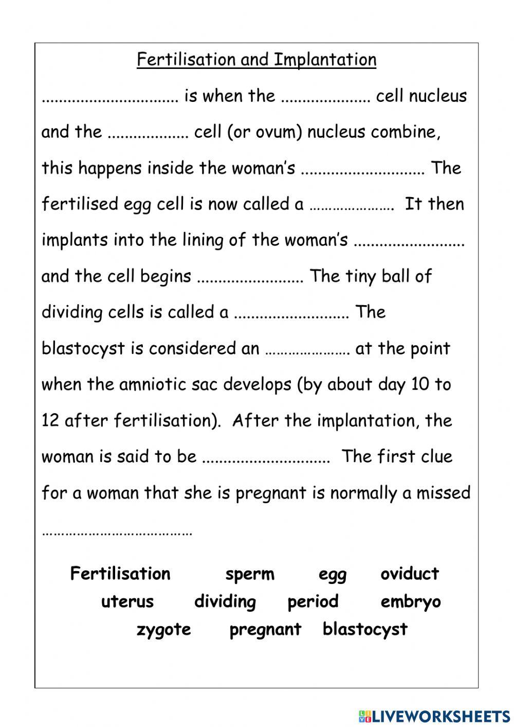 Fertilisation & Implantation