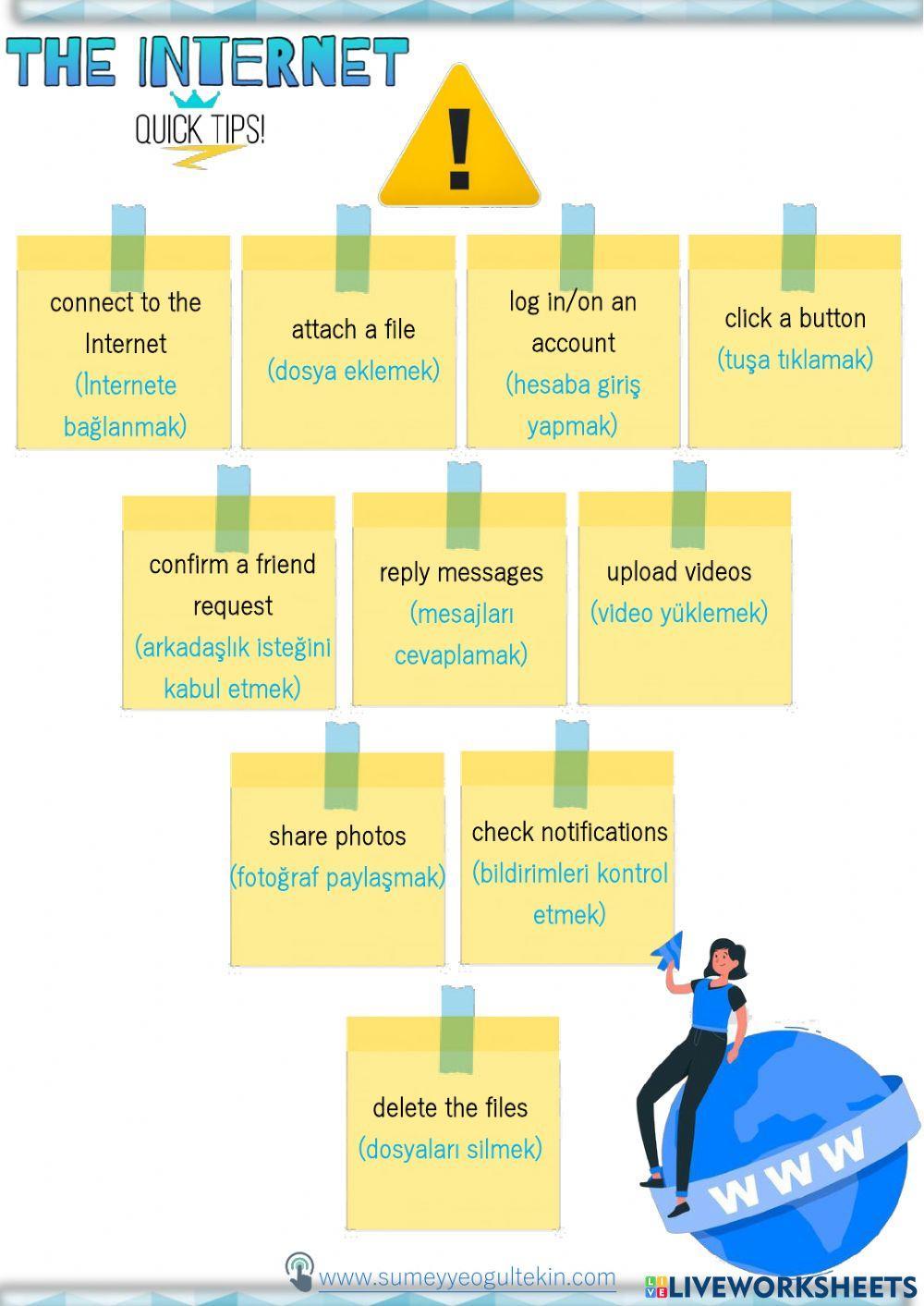 The Internet - Quick tips (Vocabulary)