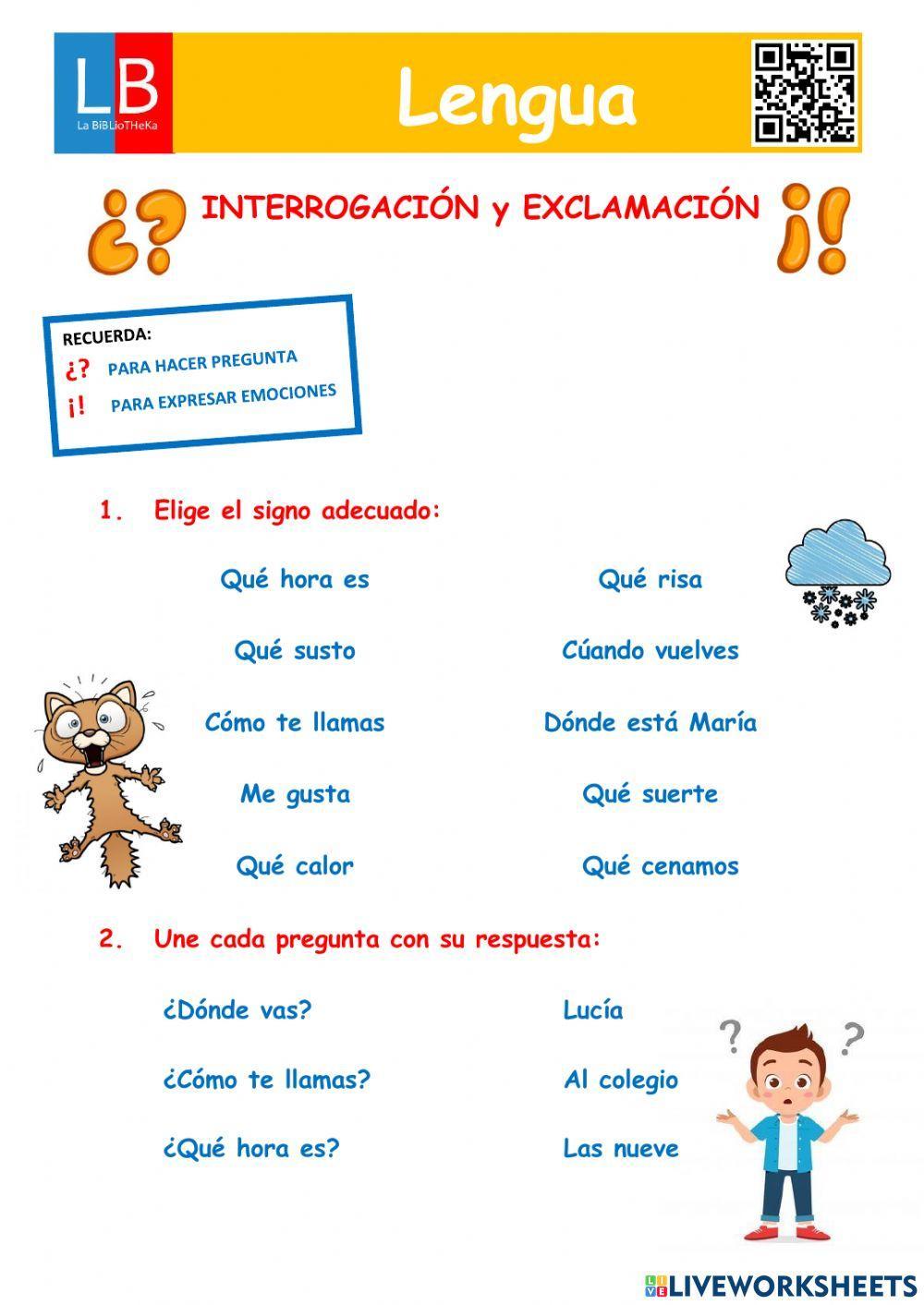 713001 Interrogativas y exclamativas La BiBLioTHeKa