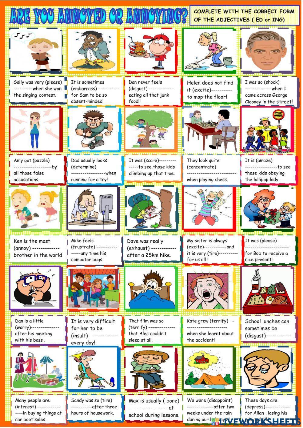 Exam unit 1 participial adjectives