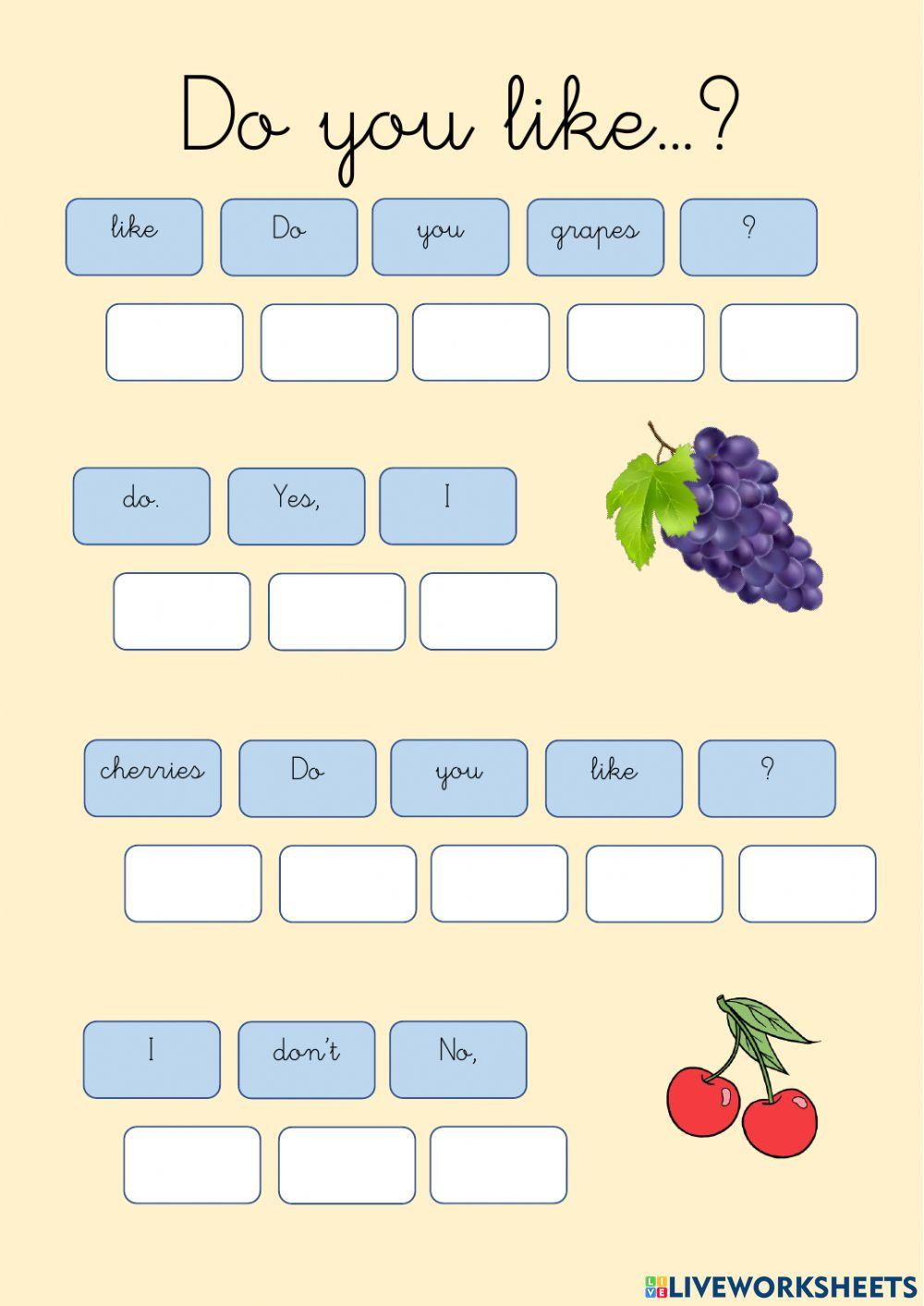 Do you like...? (drag and drop)