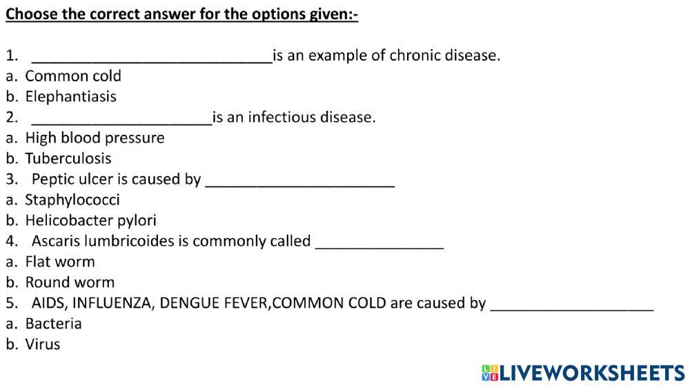 Choose correct option- Why do we fall ill?