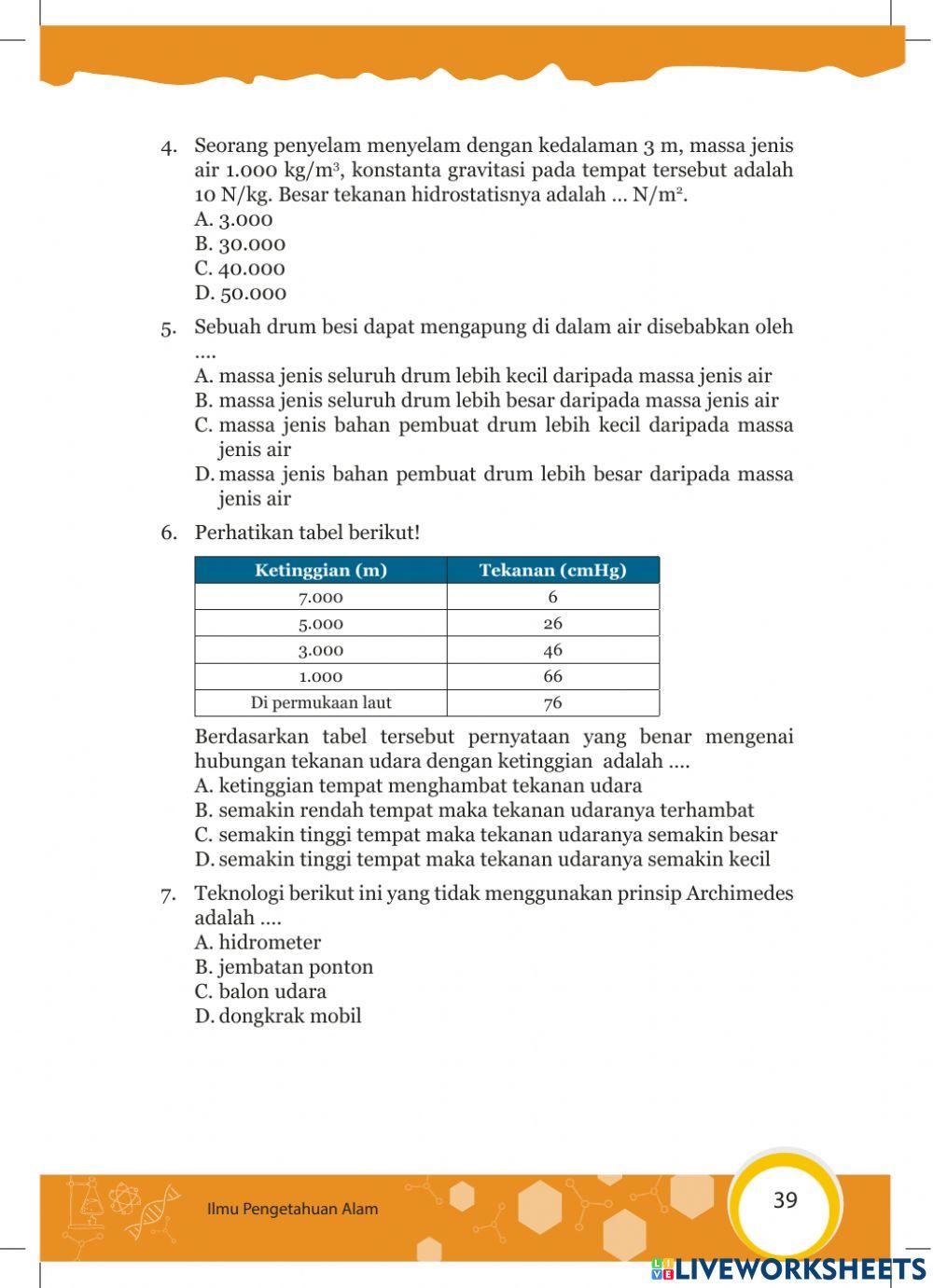 Uji kompetensi tekanan