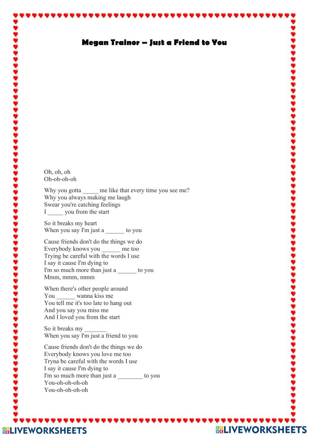 Megan Trainor: Just a friend to you