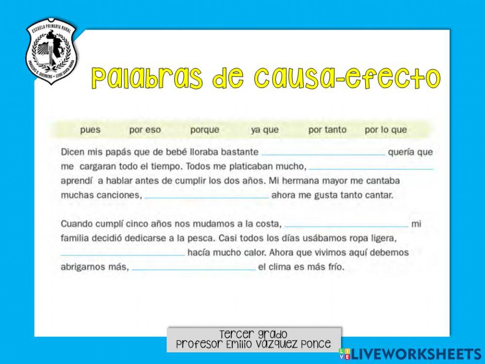 Conectores causa-efecto