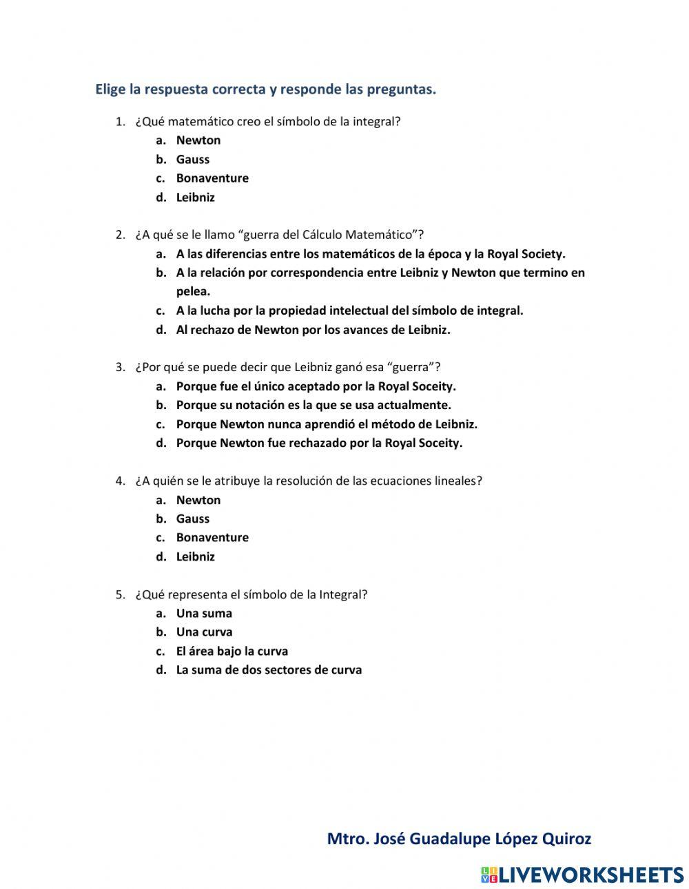 El símbolo de la Integral