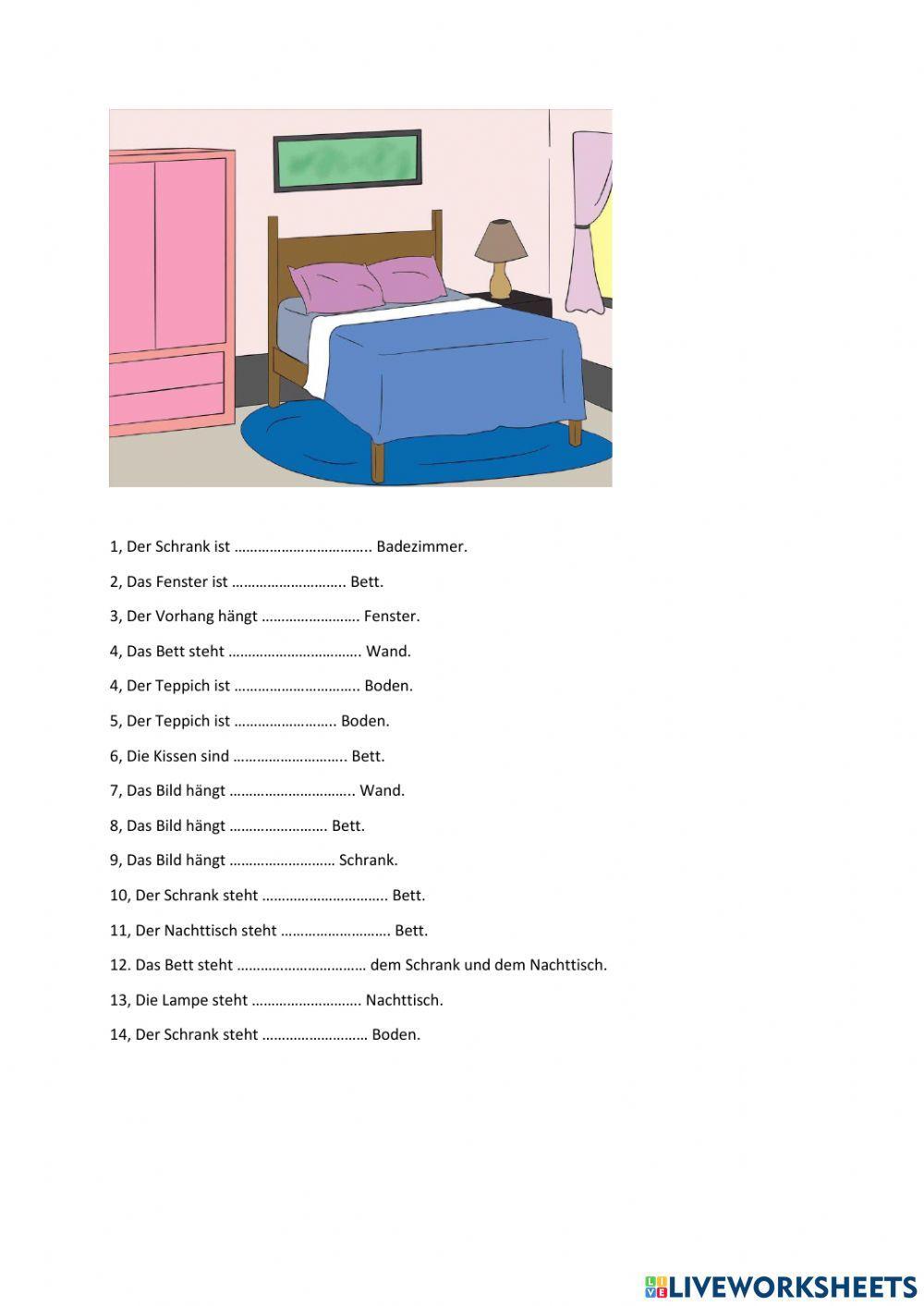 Bildbeschreibung - Zimmer