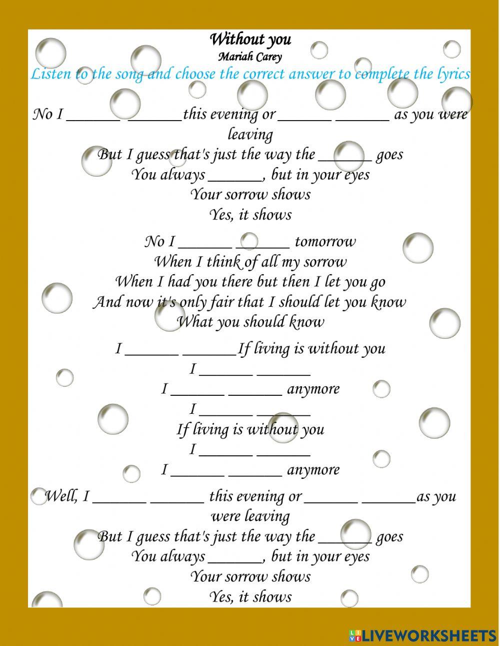 Song to prectice CAN'T