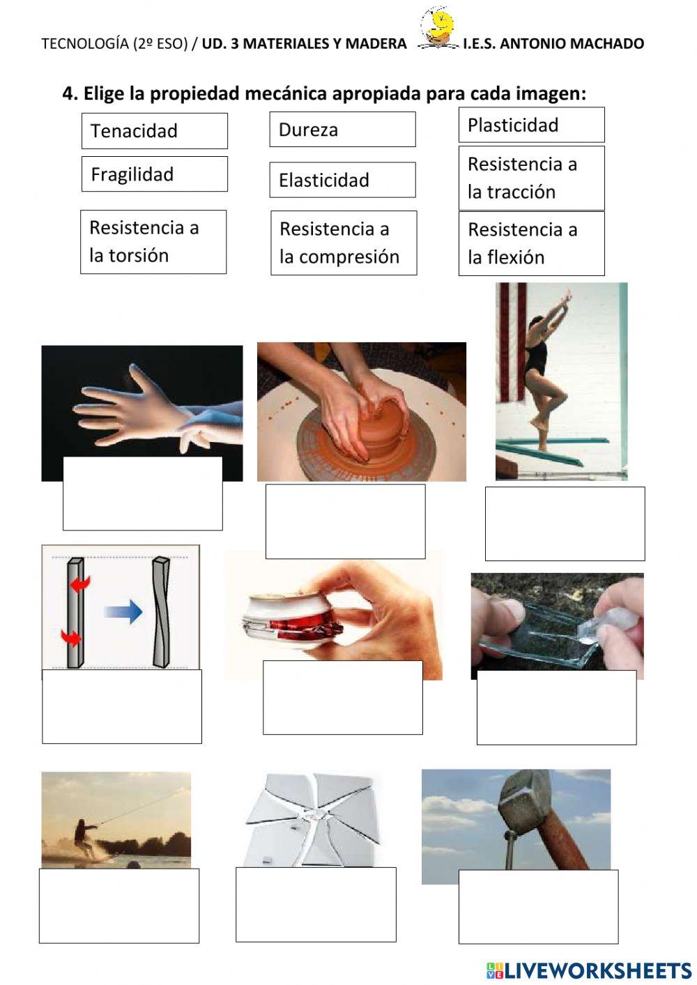 03.01 Clasificación de los materiales: propiedades (Tecnología, 2º ESO)