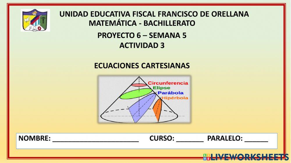 Ecuaciones cartesianas de la circunferencia y la elipse