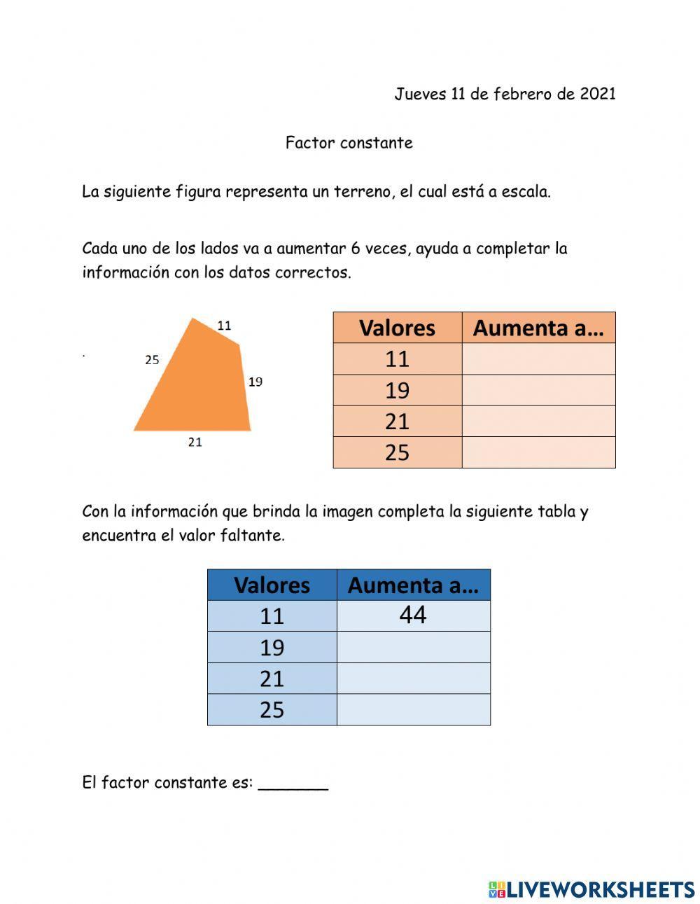 Factor constante