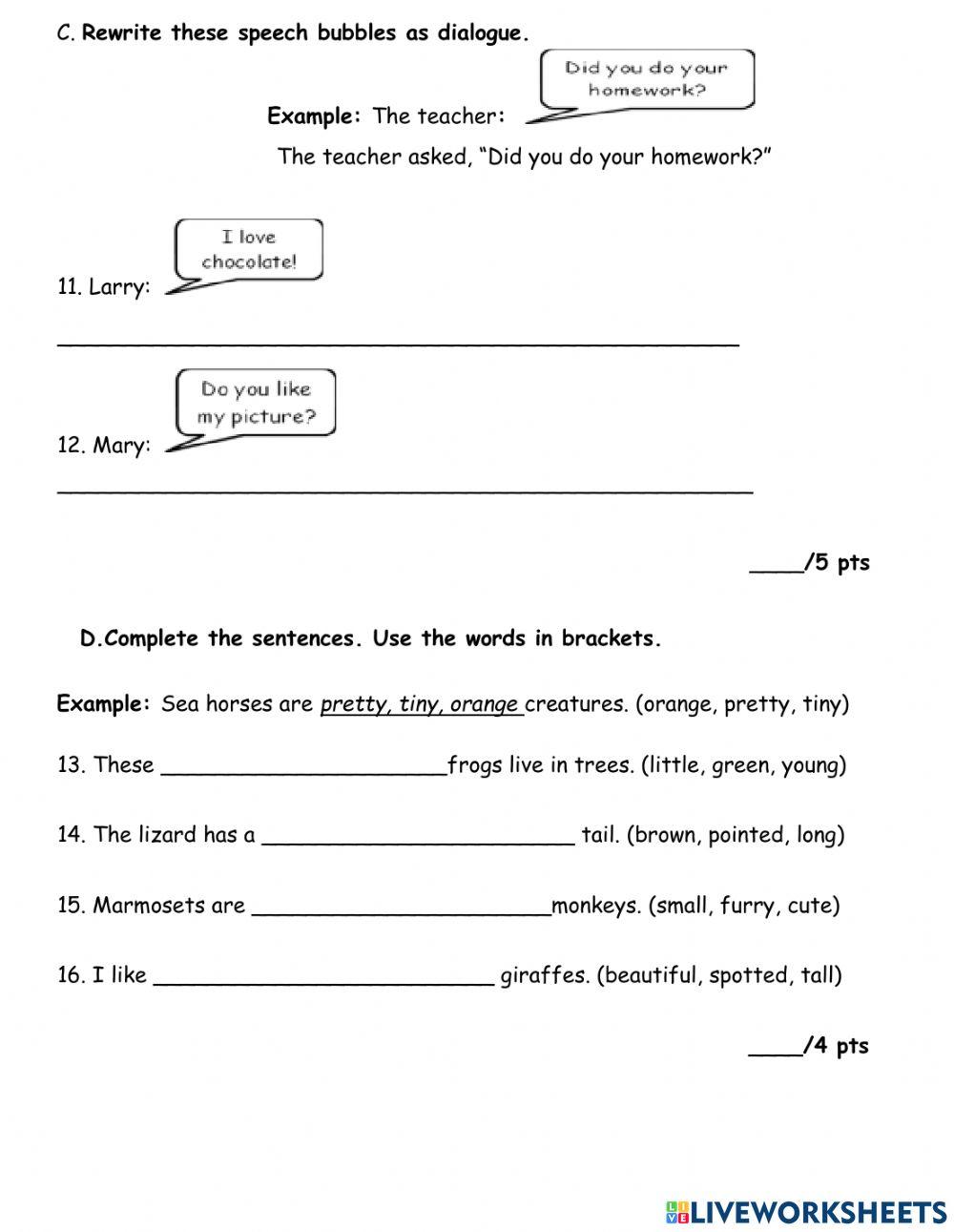 P5 English Unit 5 Control 